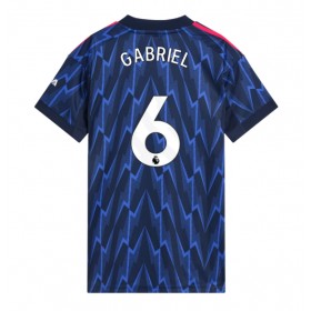 Dámské fotbalový oblečení Arsenal Gabriel Magalhaes #6 Venkovní košile 2025-26 Krátkým Rukávem
